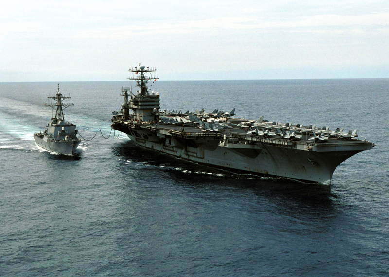 Carrier refuelin an escort